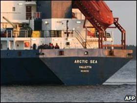 Arctic sea cargo ship.  Source: AFP