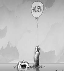 GDP growth political cartoon.  Source: moscowtimes.ru