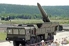 Truck-mounted Iskander Missile