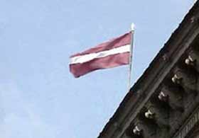 Latvian flag over the Saeima. Source: bbi.lv