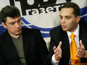 Boris Nemtsov and Vladimir Milov.  Source: SPS website