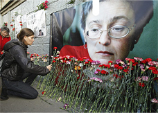 Memorial to Anna Politkovskaya. Source: RIA Novosti