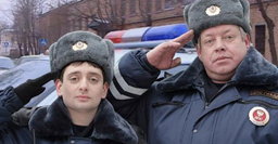 Screenshot from a Russian show about traffic cops, "GIBDD etc."