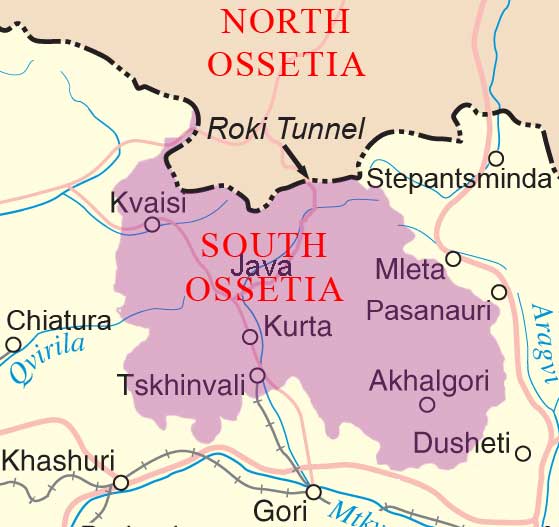 South Ossetia Map with Java